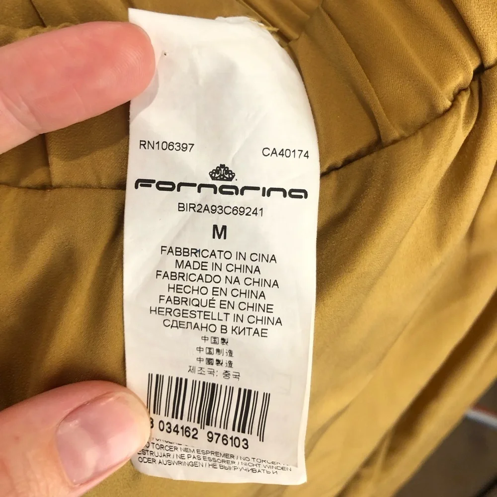 FORNARINA Gold/Mustard Yellow Women’s Flowy Polyester Maxi Skirt (M) - Picture 7 of 8